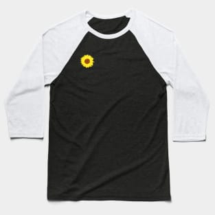 Sunny Side Sunflower (Black Background) Baseball T-Shirt